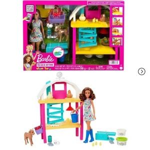 NEW- Barbie Hatch & Gather Egg Farm Playset